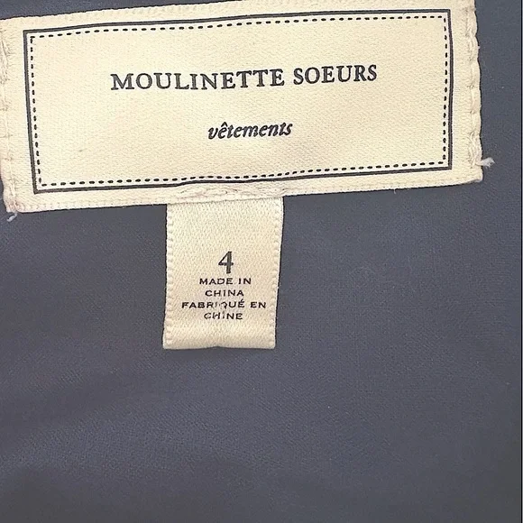 Anthropologie Moulenette Soares Polka Dot Dress Navy White - Picture 6 of 6